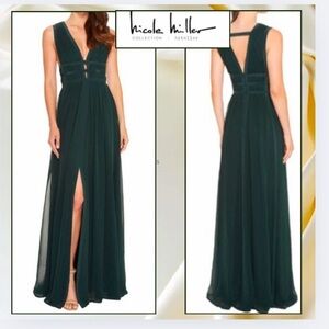 NBW,Nicole Miller,Silk Goddess Coll Gladiator Gown,Floor Model(MSRP $495) Size 2